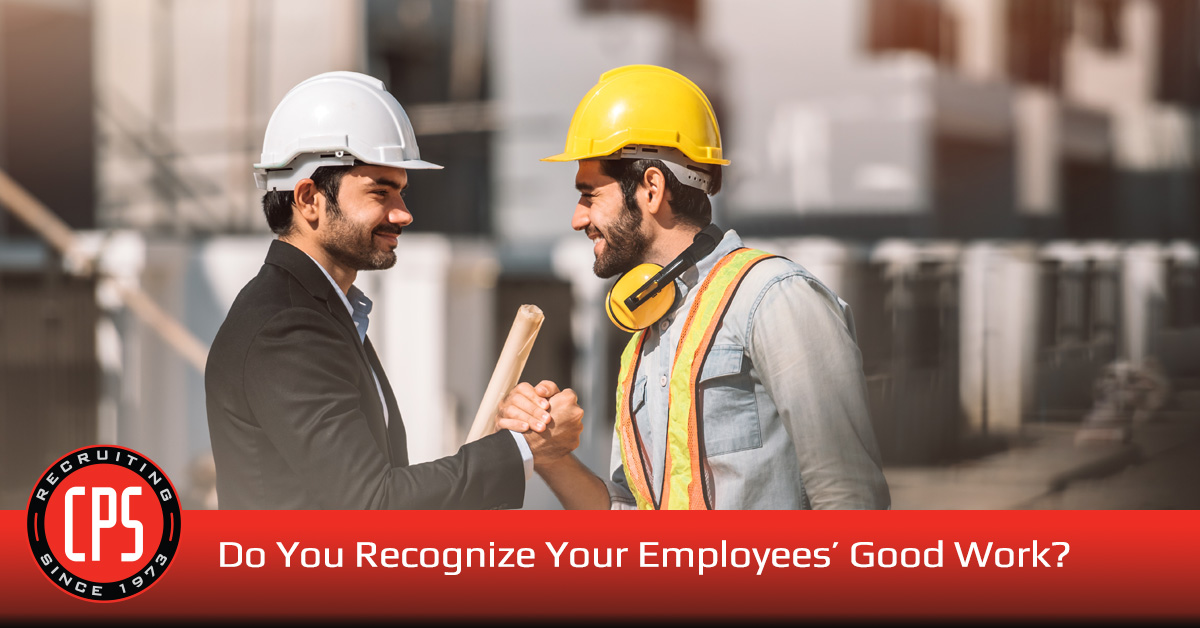 Do You Recognize Your Employees' Good Work?